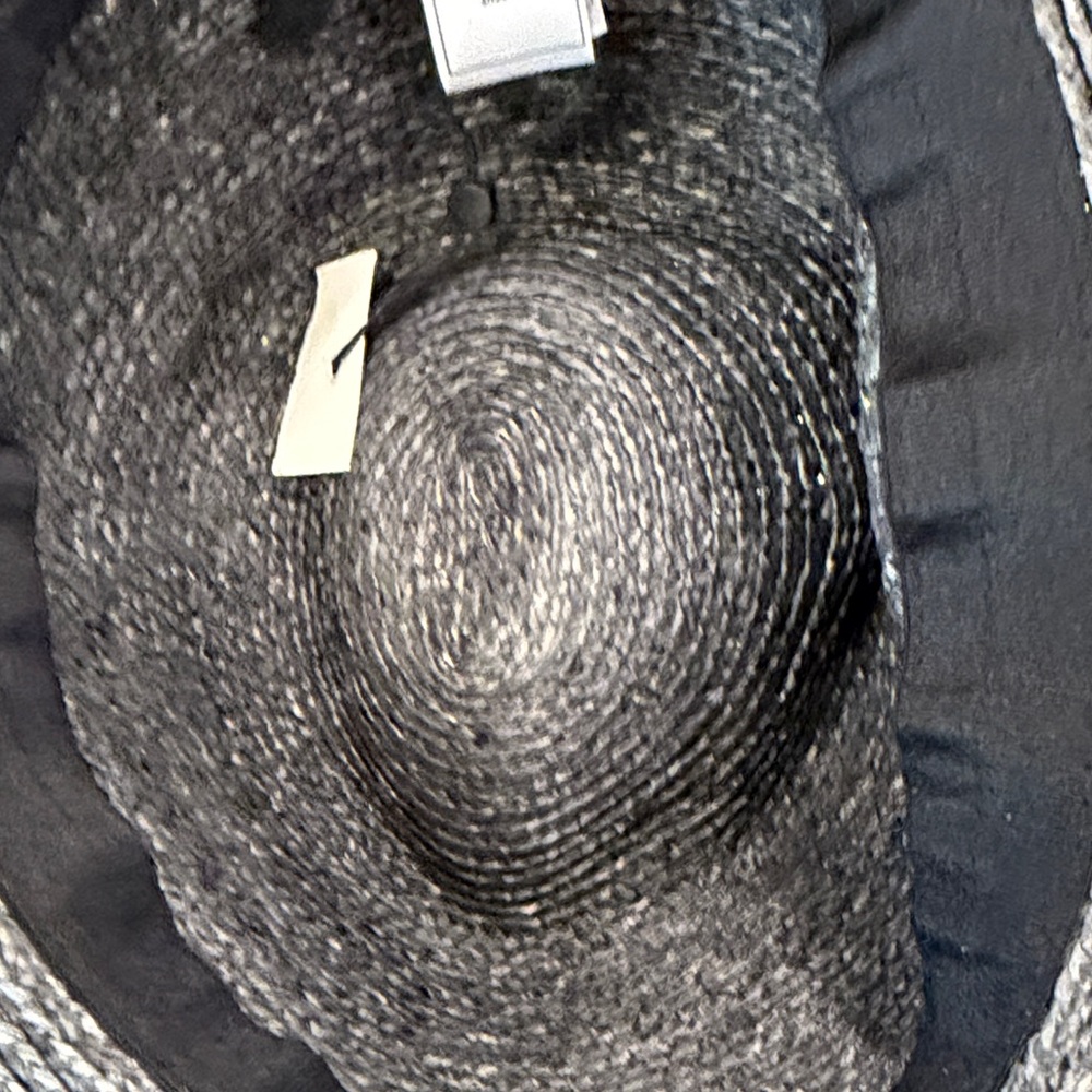 Helen Kaminski Black Straw Hat with Tan Band - Picture 10 of 10
